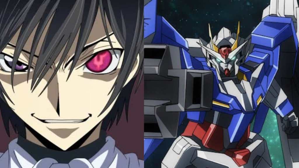 Stills from Code Geass & Gundam 00